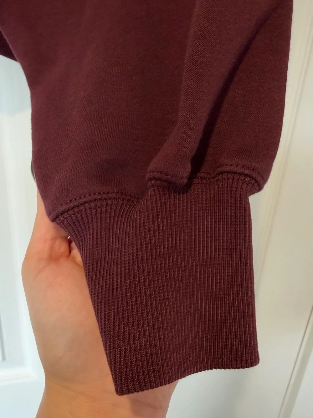 Auth. ✅ Nike Phoenix Oversized Crop Crewneck in “Burgundy Crush/Sail” Size Small